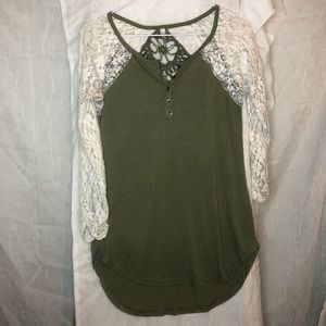 Vanity olive green shirt.